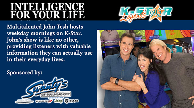 John Tesh Intelligence for Your Life sponsored by Swanty's of Bullhead City